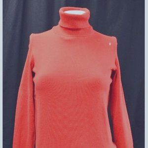 Talbots orange turtleneck sweater size S